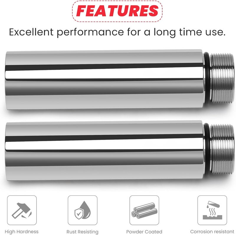 kekykm 39mm Fork Tube 5" Extensions Compatible with Harley Davidson Sportster 883 1200 XL Dyna Glide FXR Chrome Powersports Fork Guards - Image 3